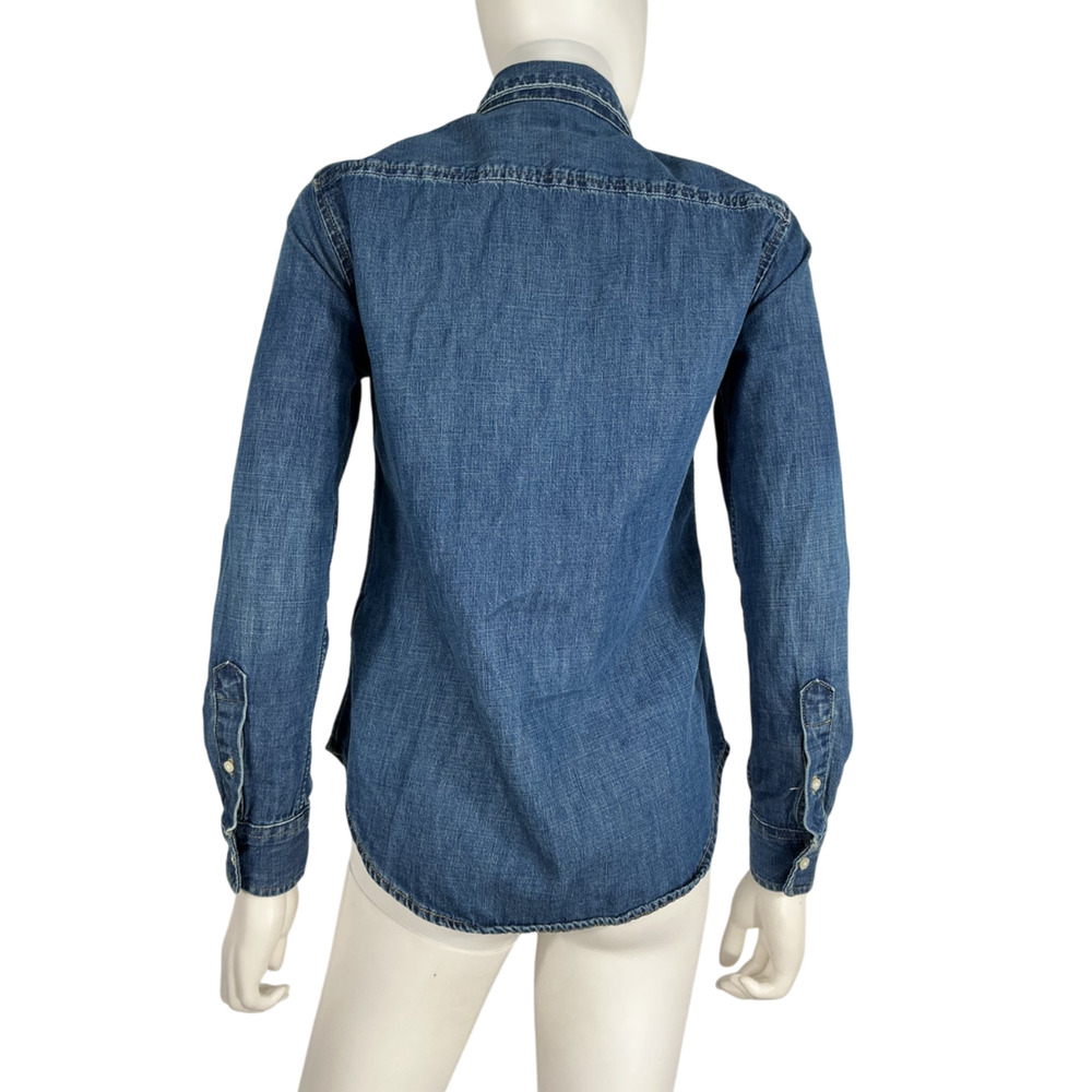 Ralph Lauren Classic Blue Denim Shirt Size XXS - Picture 3 of 4